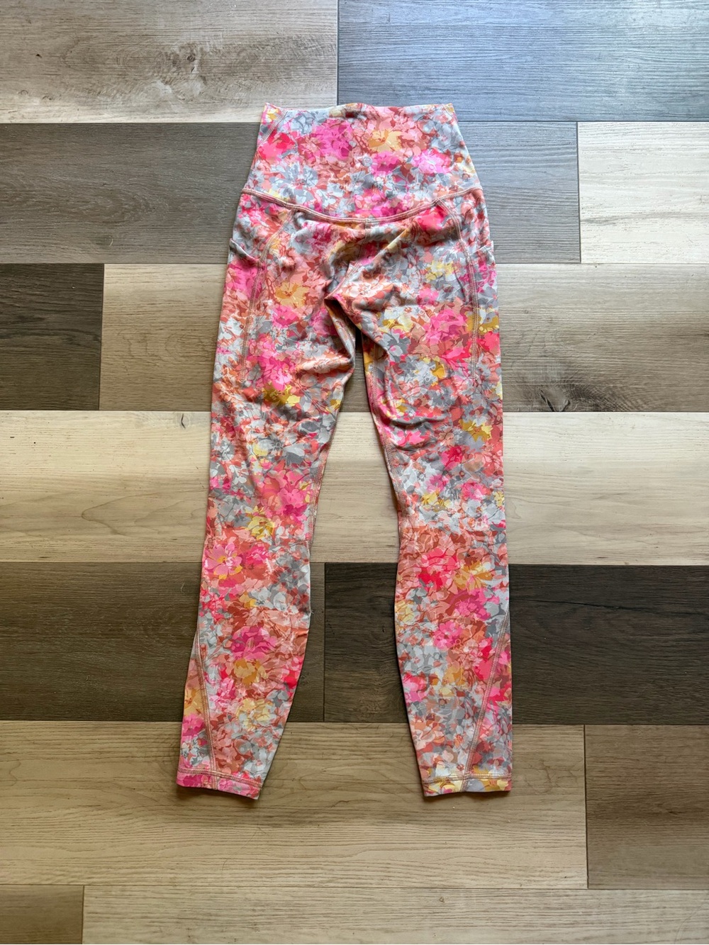 lululemon athletica Floral High-Rise Leggings - Pink, Yellow, Gray